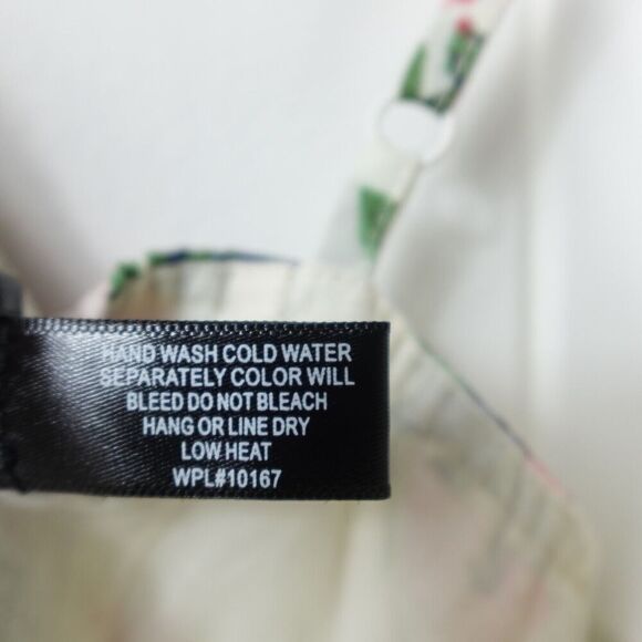 Aqua Womens Floral Print Front Bow Cropped Cut Out Cotton Top X-Large - Picture 9 of 9